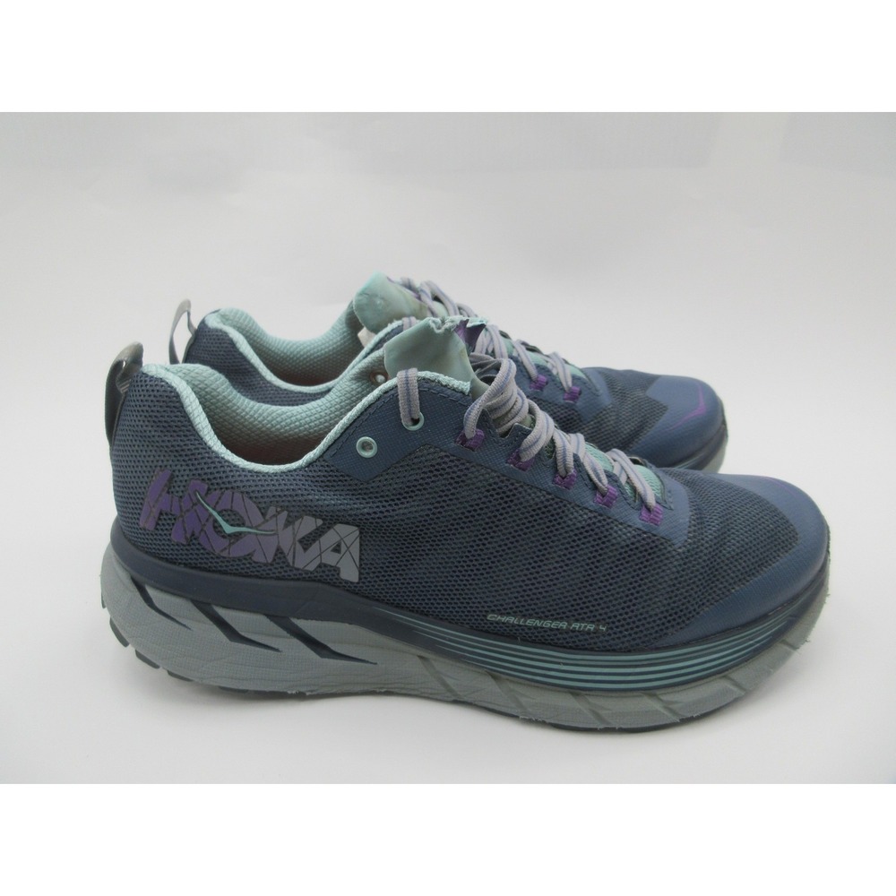 Hoka One One Challenger ATR 4 Shoes Womens Size 10 Blue Trail Sneakers 1018295